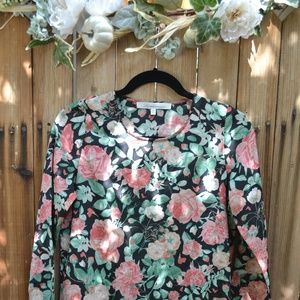 LOvers+Friends Long SLeeves Floral Flounce Dress